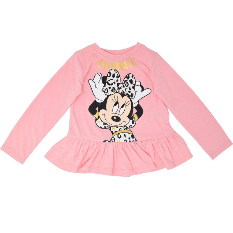 Disney Minnie Mouse Mickey Mouse T-Shirt and Leggings Outfit Set Infant to Big Kid, 2 of 6