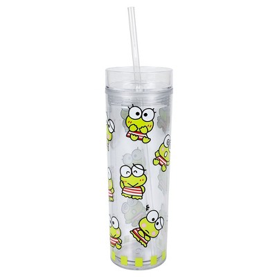 Kuromi 16 Oz Slim Acrylic Travel Cup With Straw