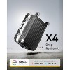 LUGGEX Zipperless Luggage with Spinner Wheels - Polycarbonate Aluminum Hard Shell Suitcase, Carry-On 20-Inch, White - 4 of 4