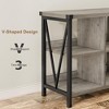 8-Cube Storage Organizer, 62 Inch Long Bookcase with 3 Tiers, Industrial Metal Console Shelf for Living Room, Entryway - 4 of 4