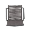 PAGED 2-Pieces Outdoor Dining Chairs Aluminum Outdoor Chair with Arms, Rope Seat for Poolside, Balcony, Lawn - 3 of 4