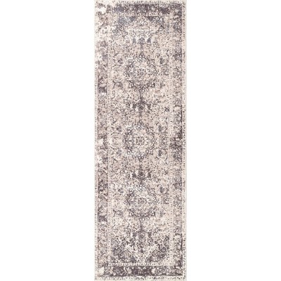 Beige nuLOOM Traditional Garnished Medallion Area Rug 2 6 x 10 Runner 2' 6 x 10' Runner 200GLAR04A-26010 