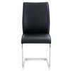 DOMETOUR Set of 4 High Resilience PU Dining Chair with Arched Metal Leg - 4 of 4