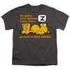 Boys' Garfield Stay Awake T-Shirt Charcoal X Small - 2 of 4