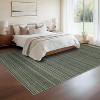 Acekool Modern Neutral Rug 2x6 , Washable Low Pile Carpet with Non-Slip TPR Backing, Thin Foldable Printed Mat for Living Room, Bedroom Black - 2 of 4