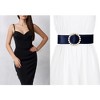 Elerevyo Women Faux Pearl Buckle Vintage Velvet Wide Cinch Belts Waistband for Dress 1 Pc - 4 of 4