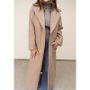 Women's Longline Button-closure Coat - Blu Pepper - 4 of 4