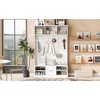 57'' Hall Tree with 6 Hooks, Coat Hanger, Entryway Bench, 3-in-1 Design, A Spacious Drawer for Entrance, Living Room - 4 of 4