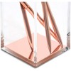 Juvale 2-Pack Acrylic Pencil Pen Holder Desk Stationery Office Organization, Rose Gold - 3 of 4