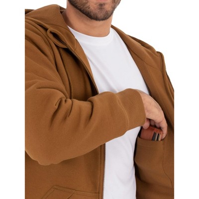 Мужские худи Wells Lamont Heavy Weight Work Fleece Thermal Lined Water Repellant - Brown Duck Medium — фото 4