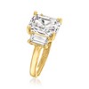 Ross-Simons 5.05 ct. t.w. CZ 3-Stone Ring in 14kt Yellow Gold - 3 of 4