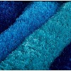 LunaLulinlk "3D Shaggy" Ocean Waves Blue Shag Area Rug Hand Tufted Area Rug - 2 of 4