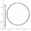 Black Bow Jewelry 1.5mm x 44mm 14k White Gold Satin Diamond-Cut Endless Hoop Earrings - 4 of 4
