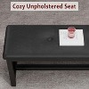 63" Extendable Dining Room Table Set With 2 Upholstered Benches for 4-6, 3 Piece Large Rectangle Kitchen Table Set With Metal Frame for Home - 3 of 4