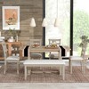 NicBex Dining Room Table Set for 6 Morden Dining Room Table with Unique Pattern Tabletop, 4 Chairs and 1 Bench for Dining Room - 3 of 4