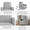 DHP Step Swivel Accent Chair with USB, Light Gray Linen - 4 of 4