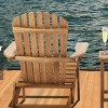 Premium Foldable Solid Wood Outdoor Lounge Chair with Embossed Grain & Comfortable Design, Set of 2-Coolbibila - 3 of 4