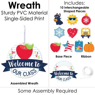 Bright Multicolor PVC Front Door Interchangeable Wreath