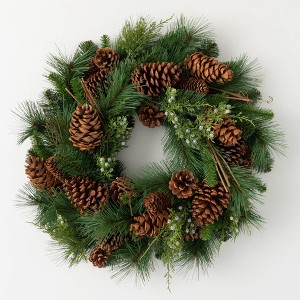 Sullivans Artificial Christmas Lush Pine Pinecone Accent Ring  Green  Indoor Christmas DÃƒÂ©cor - 1 of 4