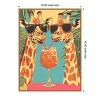 Amanti Art Giraffes Sharing a Drink by Andreas Magnusson Framed Canvas Wall Art - 3 of 4
