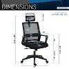 Vynxaria Techni Mobili Ergonomic Office Chair with Lumbar Support and Adjustable Headrest - 2 of 4