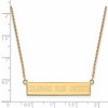 Black Bow Jewelry 14k Yellow Gold Plated Sterling Silver Columbus Blue Jackets NHL Necklace 18 Inch - 2 of 4