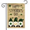 Briarwood Lane Happy St. Patrick's Day Gnome Trio Burlap Garden Flag 18" x 12.5" - 2 of 4