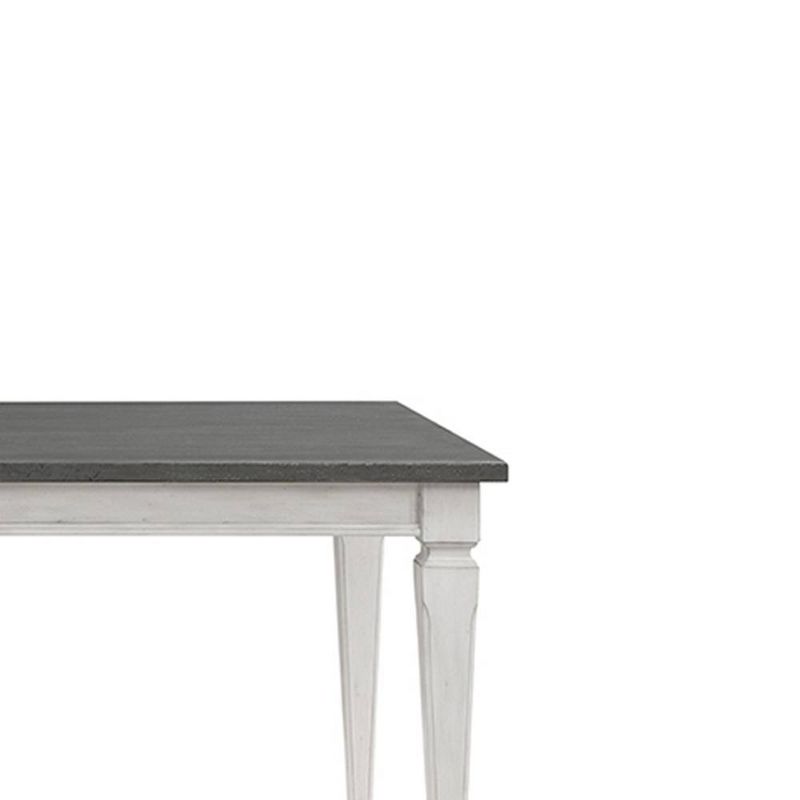 90&#34; Katia Dining Table Rustic Gray and Weathered White Finish - Acme Furniture, 5 of 11