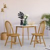 Set of 2 Vintage Windsor Dining Side Chair Wood Spindleback Kitchen Room Natural - 4 of 4