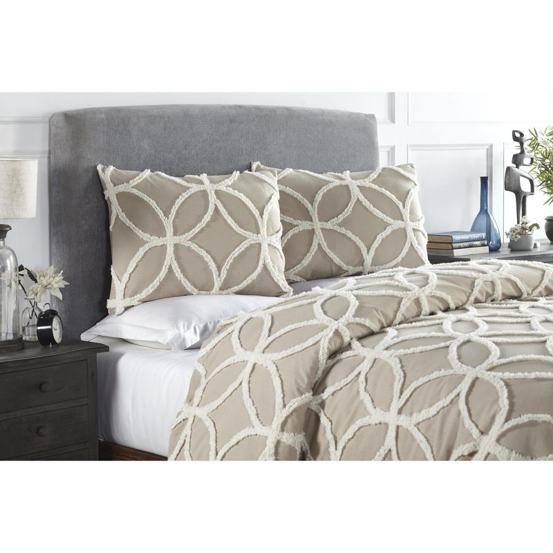 Tufted Wedding Ring Collection 100% Cotton Tufted Unique Luxurious Comforter Set - Better Trends, 5 of 7