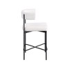 Meridian Furniture,Rivage Cream Durable Linen Textured Fabric Stool, Set of 2 - 4 of 4