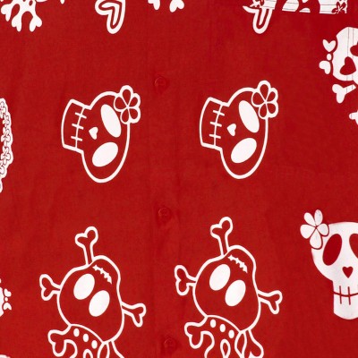 cartoon skull red