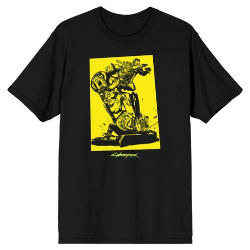 Black and yellow 2024 graphic tee mens