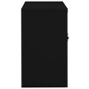 vidaXL Steel Office Cabinet with Tempered Glass Doors - Black File Storage Cabinet with Adjustable Shelves and Lock - 35.4"x15.7"x27.6" Dimensions - 3 of 4