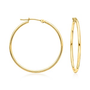 Ross-Simons 1.5mm 14kt Yellow Gold Large Hoop Earrings - 1 of 3