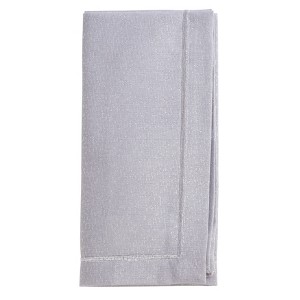 Saro Lifestyle Shimmering Napkin, 19" Square, Silver (Set of 4) - 1 of 3
