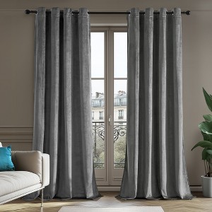 Deconovo Velvet Blackout Curtains – 2 Panels, Thermal, Grommet Top - 1 of 4