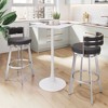 Bar Table 41.7"H White – Faux Wood MDF Square Top with Powder Coated Steel Base, Modern Indoor Dining Accent By Zuo Modern - 2 of 4