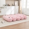 Gulches Pink Corduroy 5 Cylindrical Pillows Adjustable Straps Multi-Person Versatile Floor Lazy Sofa Set of 1 - 4 of 4