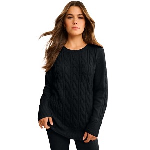 Roaman's Cashmere Cable Sweater - 1 of 4