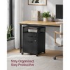 VASAGLE File Cabinet with Lock, Filing Cabinet with 2 Storage Drawers, for Hanging File Folders, Open Shelf - image 2 of 4