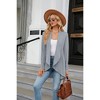 Womens Knit Cardigan Lightweight Jacket Open Front Long Sleeve Textured Flowy Cardigan with Lapel Neckline - 3 of 4