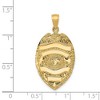 Black Bow Jewelry 14k Yellow Gold Large Badge Pendant - 4 of 4