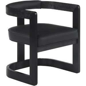 Meridian Furniture,Manchester Black Vegan Leather Dining Chair - 1 of 4