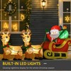 8ft Long Christmas Inflatable Santa Claus with Sleigh and Reindeer, Outdoor Blow-Up Yard Decoration with LED Lights Display - 4 of 4