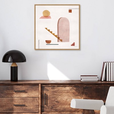 Mi Casa Abstract Shapes Framed Canvas Wall Art