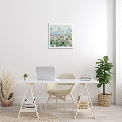 Modern Watercolor Checkered Shapes Canvas Wall Art, 24 x 24