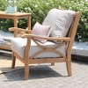 Cambridge Casual Abbington Teak Outdoor Patio Arm Chair with Cushion - 3 of 4