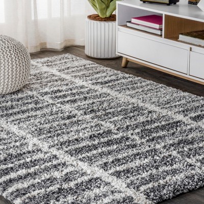 Susa Ogee Moroccan Trellis Shag Area Rug - JONATHAN Y