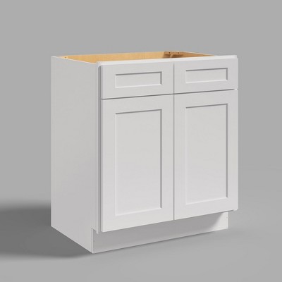 LOVMOR in Plywood Soft-Close Kitchen Sink Base Cabinet, Unassembled Cabinet with Adjustable Shelves without Top for Kitchen, Bathroom, Living Room